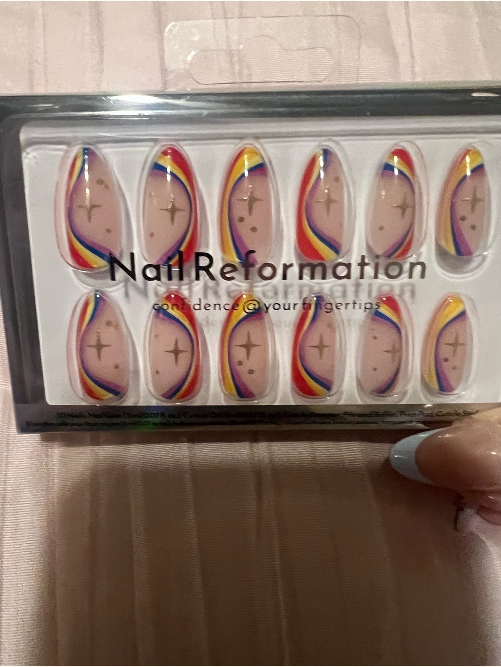 Nail Reformation Rainbow Accent Press-On Nails - Multicolor